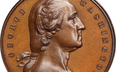 "1789" (ca. 1889) Inaugural Centennial Seal of New York City Medal. First Obverse. Musante GW-1126, Douglas-42. Bronze. MS-66 BN (NGC).