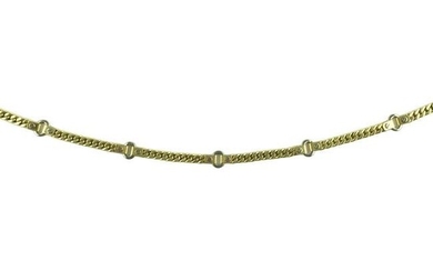 18 K yellow gold choker with silver links.