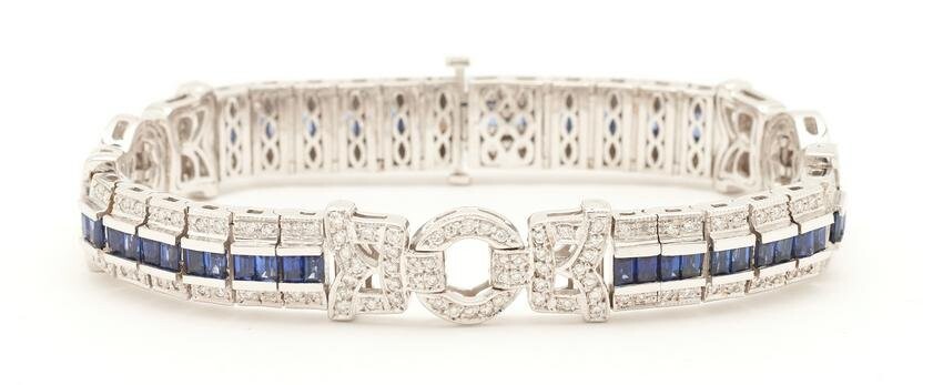 18K Sapphire & Diamond Bracelet