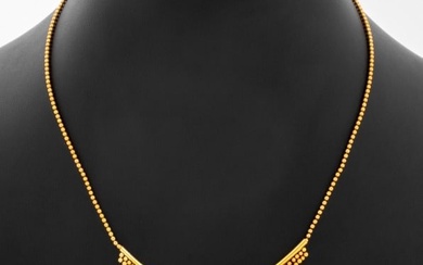 18K Yellow Gold Fringe Necklace