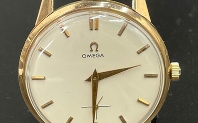 18k Omega large face wristwatch