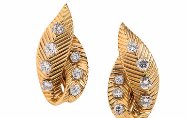 18kt Gold and Diamond Earrings, Van Cleef & Arpels