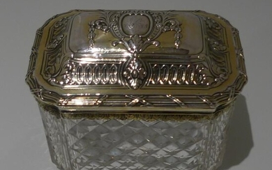18th Century Antique George III Silver Gilt and Crystal