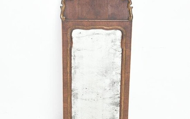 18th Century English Mahogany and Parcel Gilt Mirror.