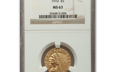 1910 $5 Indian Gold Half Eagle