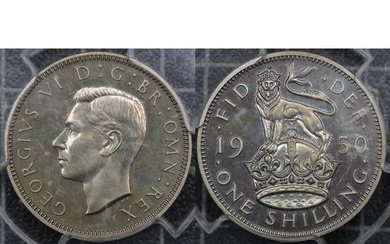 1950 Proof shilling, PCGS PR65, George VI. English reverse. ...