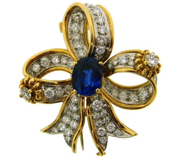 1950s TIFFANY &Co. SCHLUMBERGER SAPPHIRE DIAMOND GOLD