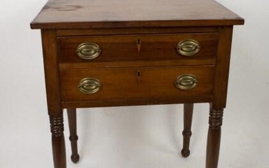 19th C. Sheraton Two-Drawer Stand