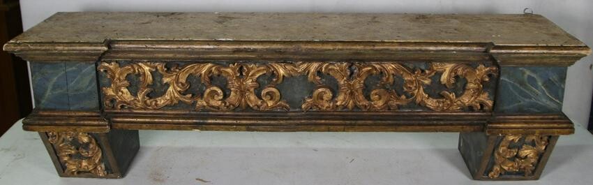 19th CENTURY CARVED BRACKET CONSOLE TABLE
