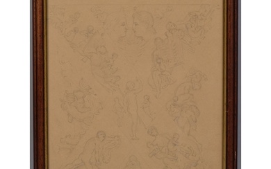 19th century French School, group of Classical figures studi...