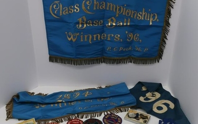 19th or 20th C, School Baseball Banners