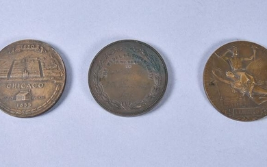 3 Antique Bronze Medals