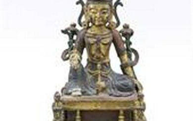 Figure of Tara Postament, China, pres. Ming. Bronze