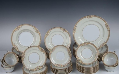 55 pc Vintage Noritake China Dinner Service for 8, Sonora