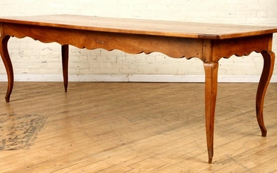 19TH C FRENCH FRUITWOOD FARM TABLE