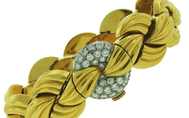 1950 VAN CLEEF & ARPELS DIAMOND YELLOW GOLD LADY'S