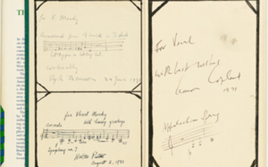 Aaron Copland (1900-1990) The New Music , Signed by Copland, Walter Piston (1894-1976) and Virgil Thomson (1896-1989).