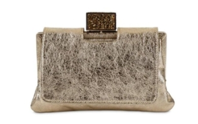 Anya Hindmarch Gold Leather Clutch, c. 2012, sequin box