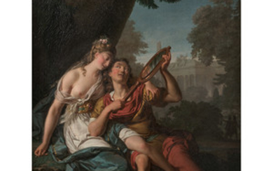 Attribu Antoine BOIZOT le Pre (1702-1782) Renaud et Armide Toile...