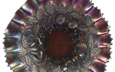 Bowl, Northwood, Carnival Glass, Fruits & Flowers