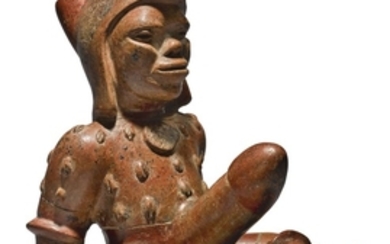 Colima Seated Ithyphallic Figure, Comala Style