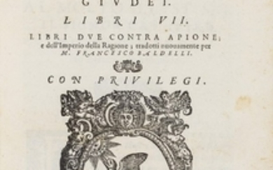 Flavio, Giuseppe DELLA GUERRA DE' GIUDEI LIBRI VII. LIBRI DUE CONTRA APIONE, 1582