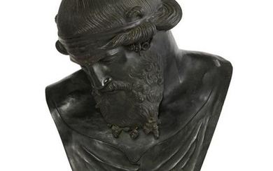 Italian bronze bust of Plato Sabatino de Angelis