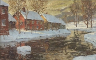 JONAS LIE (american/norwegian 1880–1940) MELTING SNOW Signed 'Jonas Lie'...