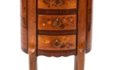 A Louis XV/XVI Transitional Style Marquetry Table en Chiffonier