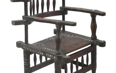 Rare 1950s Ashanti Throne Chair