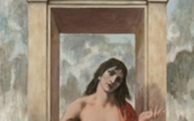 Serge IVANOFF 1893 - 1983 Femmes nues sous un portique