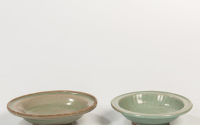 Two Celadon-glazed Dishes