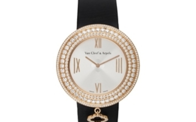 VAN CLEEF & ARPELS 'CHARMS' WATCH IN PINK GOLD AND DIAMONDS