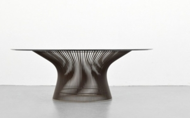 Warren Platner; Knoll - Warren Platner Bronze Finish Coffee Table