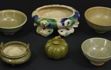 (6) Asian Ceramic Bowls and Lidded Box.