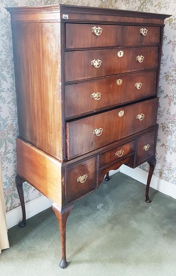 A 19th Century Walnut Chest on stand.Size W 105 D 55 x H 160...