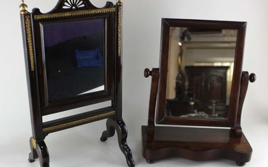 A 19th century gilt metal mounted dressing table mirror