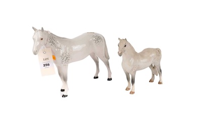 A Beswick racehorse and pony