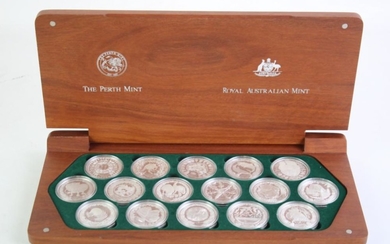 A Cased Set of Sydney 2000 Olympic Silver Coin Collection (Perth Mint and Royal Australian Mint)
