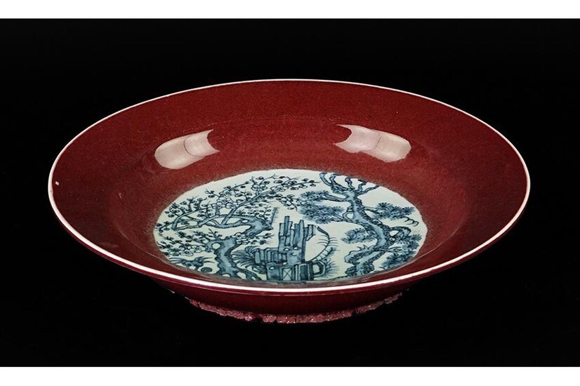 A Chinese Blue and White Porcelain Low Bowl.