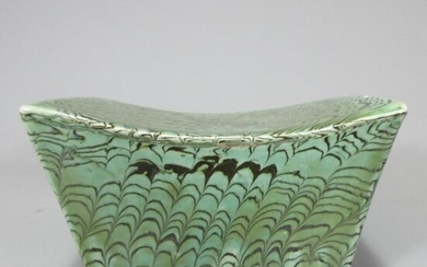A Chinese Green Glaze Porcelain Pillow