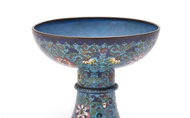 A Chinese cloisonné dou-formed vessel