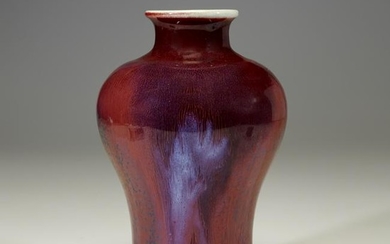 A Chinese flambe-glazed baluster vase