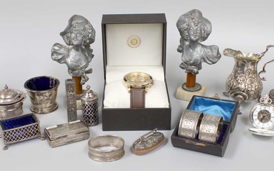 A Collection of Assorted George II and Later Silver, including...