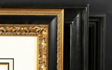A Collection of Three Ebonised Frames. 14" x 13"