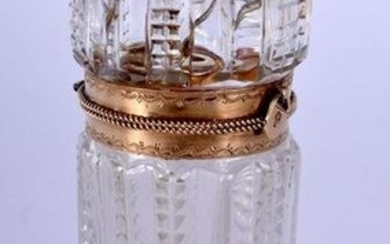 A FINE 19TH CENTURY FRENCH 18CT GOLD MOUNTED CRYSTAL