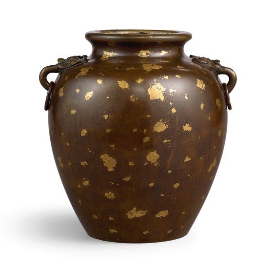 A GOLD-SPLASHED BRONZE VASE QING DYNASTY, 17TH – 18TH CENTURY