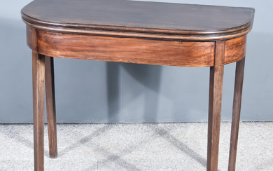 A George III Mahogany Card Table with moulded edge to...