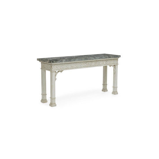 A George III Style Marble Top Painted Console