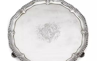A George III silver salver Ebenezer Coker (probably) London, 1762 Of shaped, circular form with...